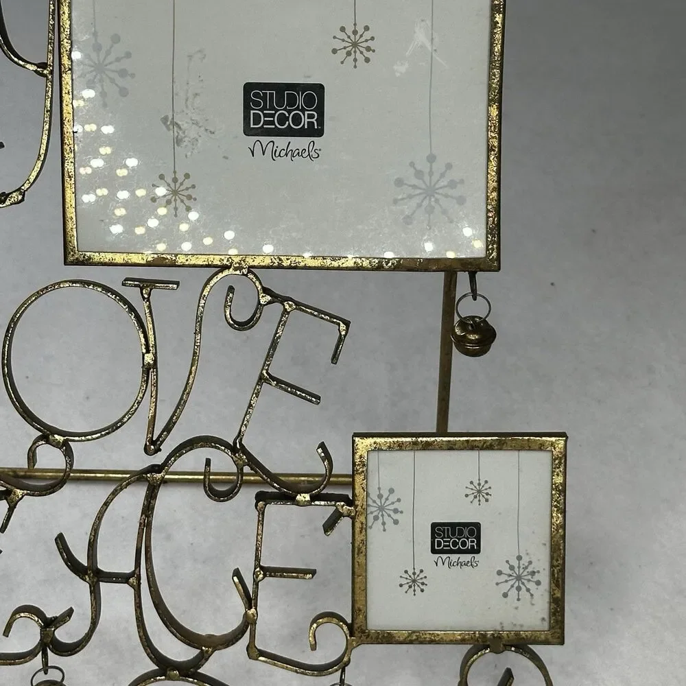 Studio Décor Joy Love Peace tabletop photo frame Christmas‎ Holiday Decor Accent